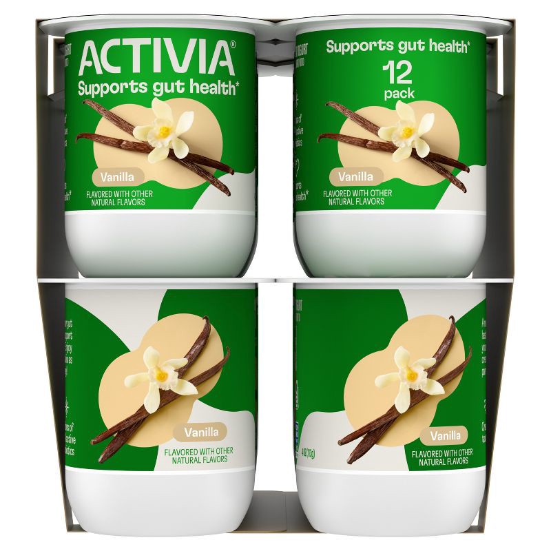 slide 12 of 12, Activia Low Fat Probiotic Vanilla Yogurt - 12ct/4oz Cups, 12 ct; 4 oz