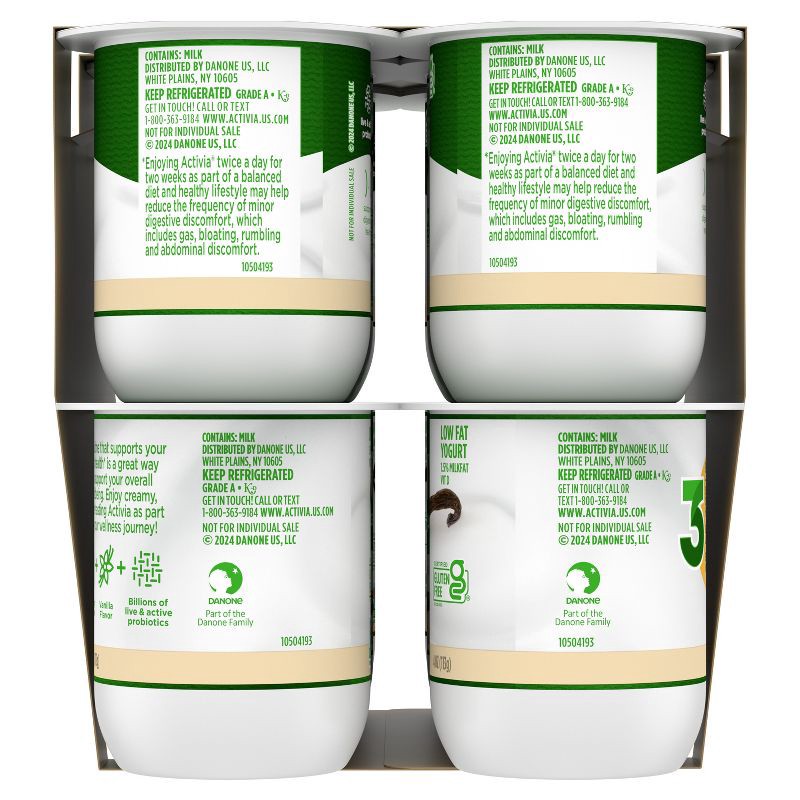 slide 5 of 14, Activia Low Fat Probiotic Vanilla Yogurt - 12ct/4oz Cups, 12 ct; 4 oz