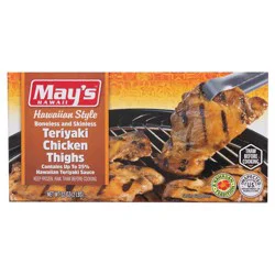 May's Hawaiian Style Boneless & Skinless Teriyaki Chicken Thighs - Frozen - 32oz