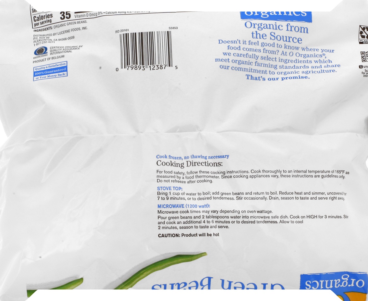 slide 6 of 9, O Organics O Orgnc Green Beans Whole, 16 oz