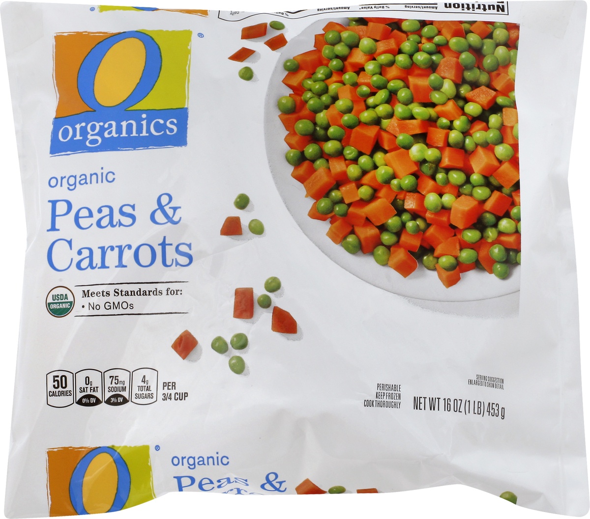 slide 7 of 9, O Organics O Orgnc Peas & Carrots, 16 oz