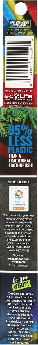 slide 9 of 11, WooBamboo Super Soft Bristles Kids Bamboo Toothbrush 1 ea, 1 ct