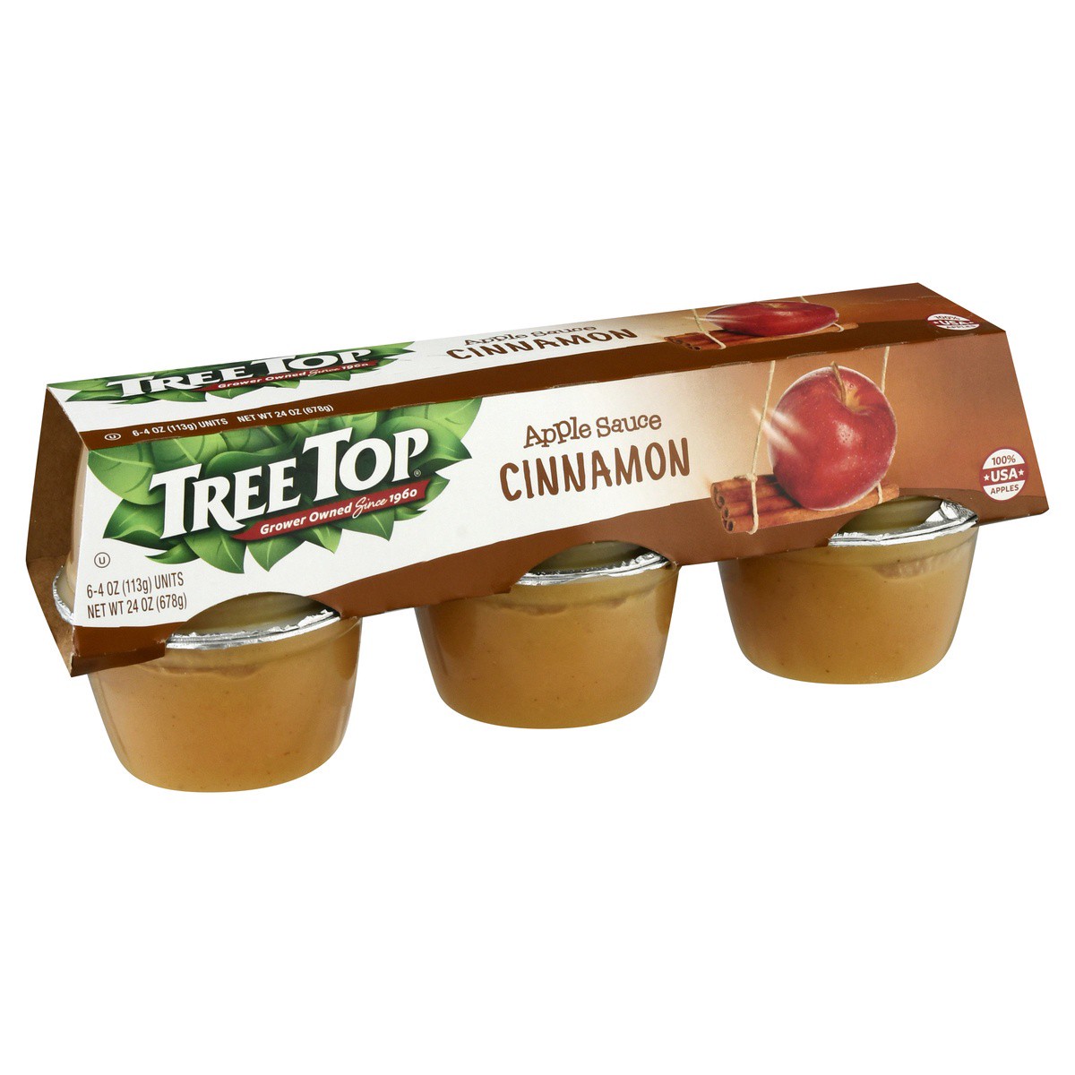 slide 8 of 9, Tree Top Cinnamon Apple Sauce 6 ea, 6 ct; 4 oz