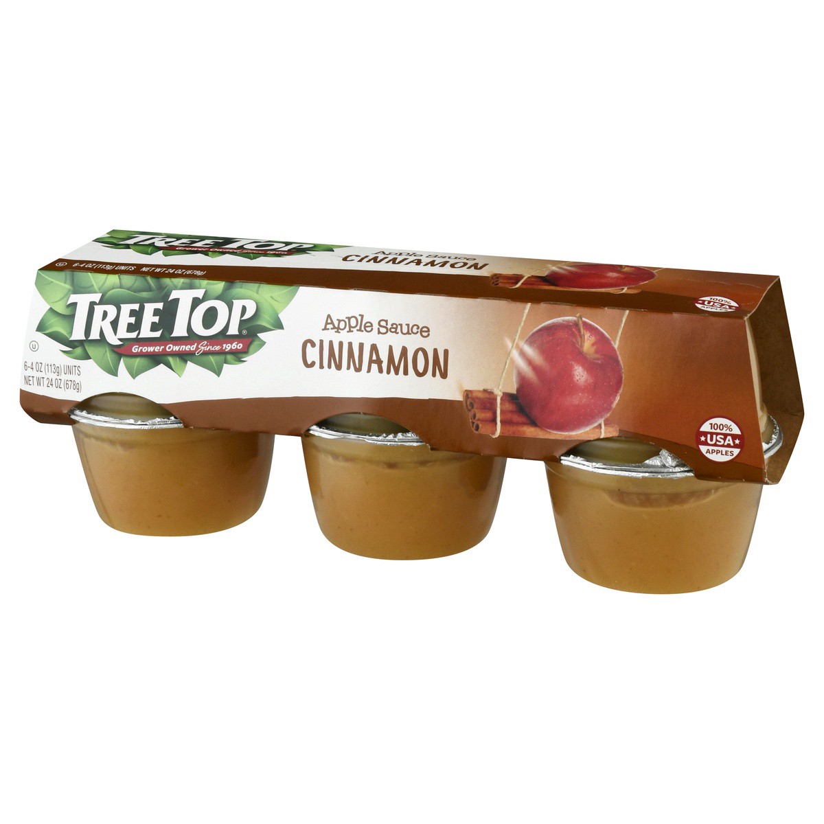 slide 9 of 9, Tree Top Cinnamon Apple Sauce 6 ea, 6 ct; 4 oz