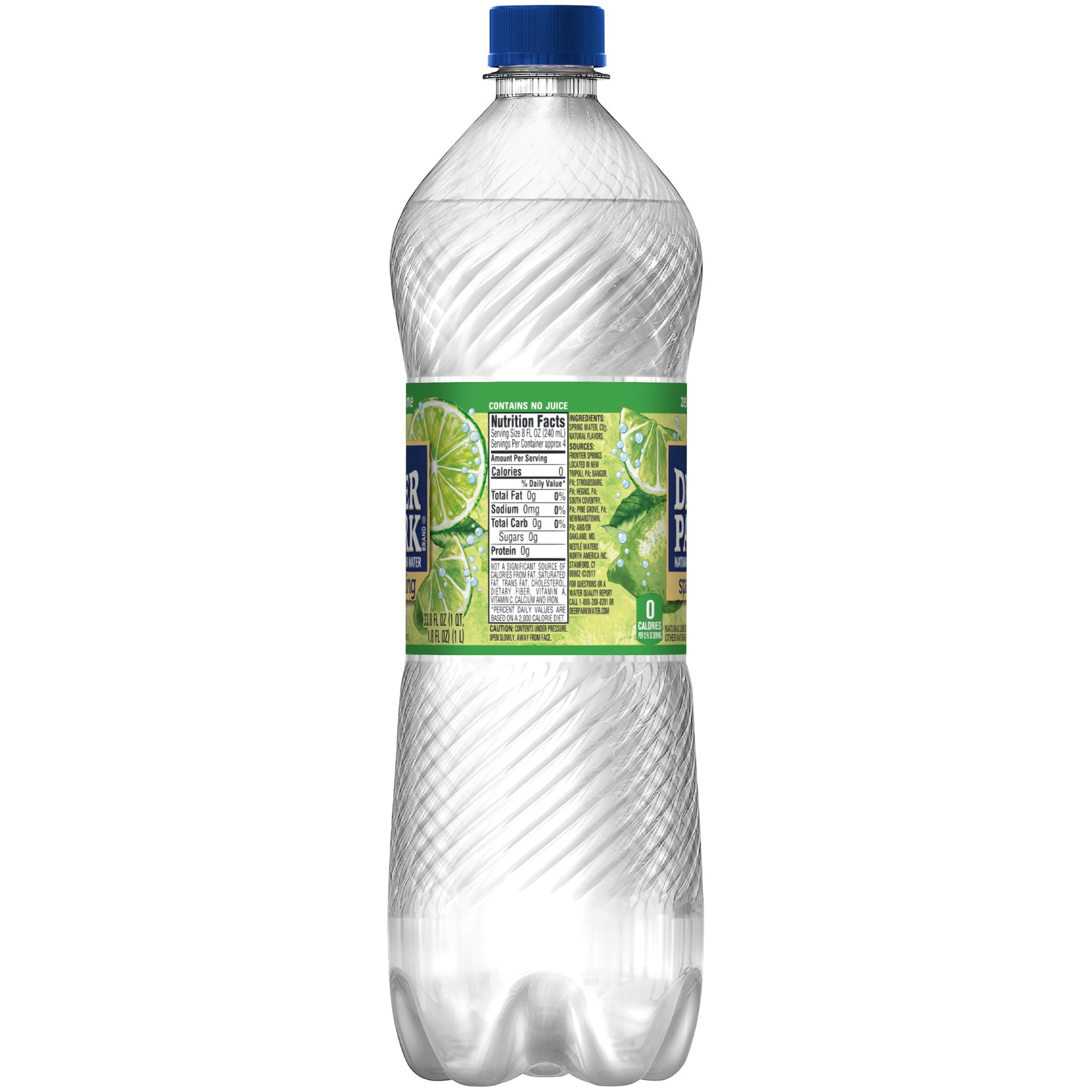 slide 2 of 6, Deer Park Sparkling Water, Zesty Lime- 33.8 oz, 33.8 oz