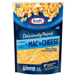 Kraft Expertly Paired Mozzarella & Cheddar Shredded Cheese for Mac 'N Cheese & Casseroles, 8 oz Bag