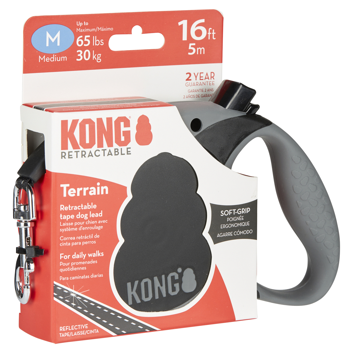 slide 4 of 5, KONG Retractable Leash, MED