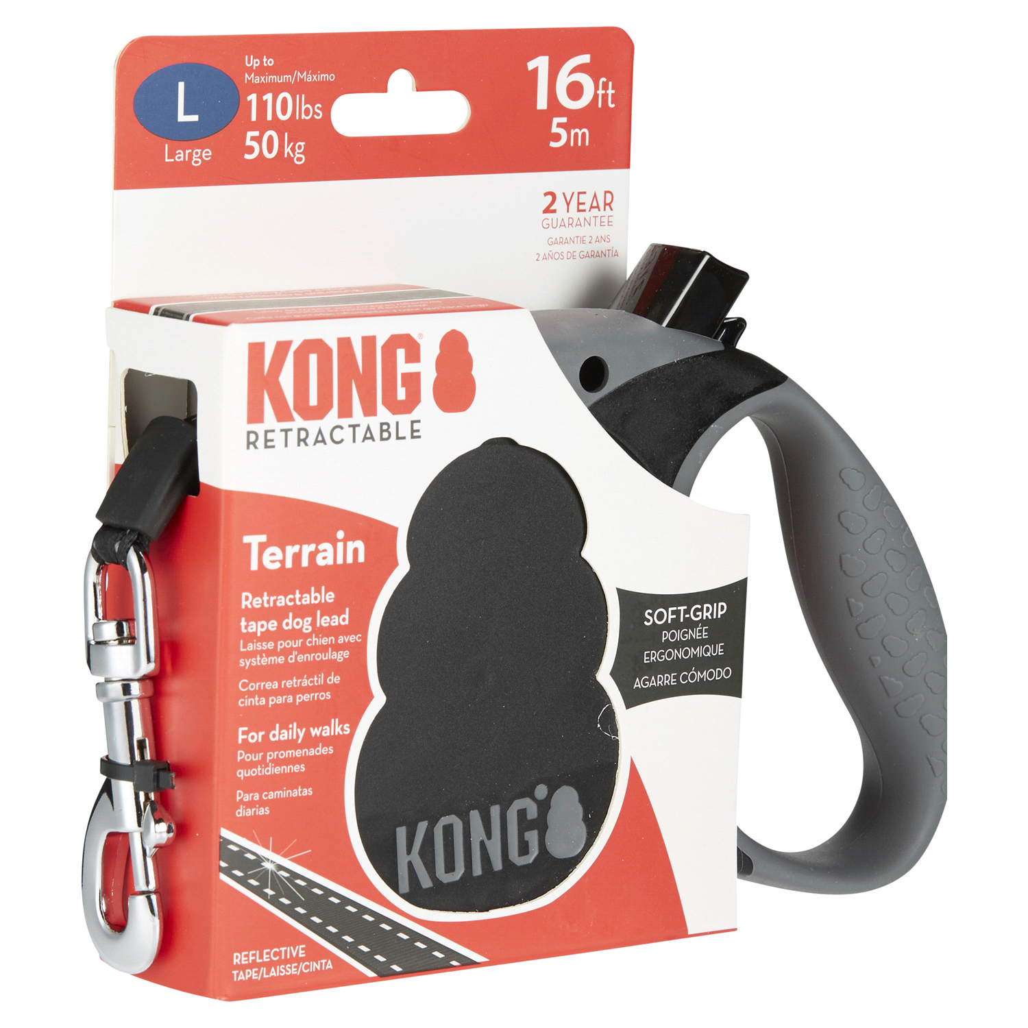 slide 4 of 5, KONG Retractable Leash, LG