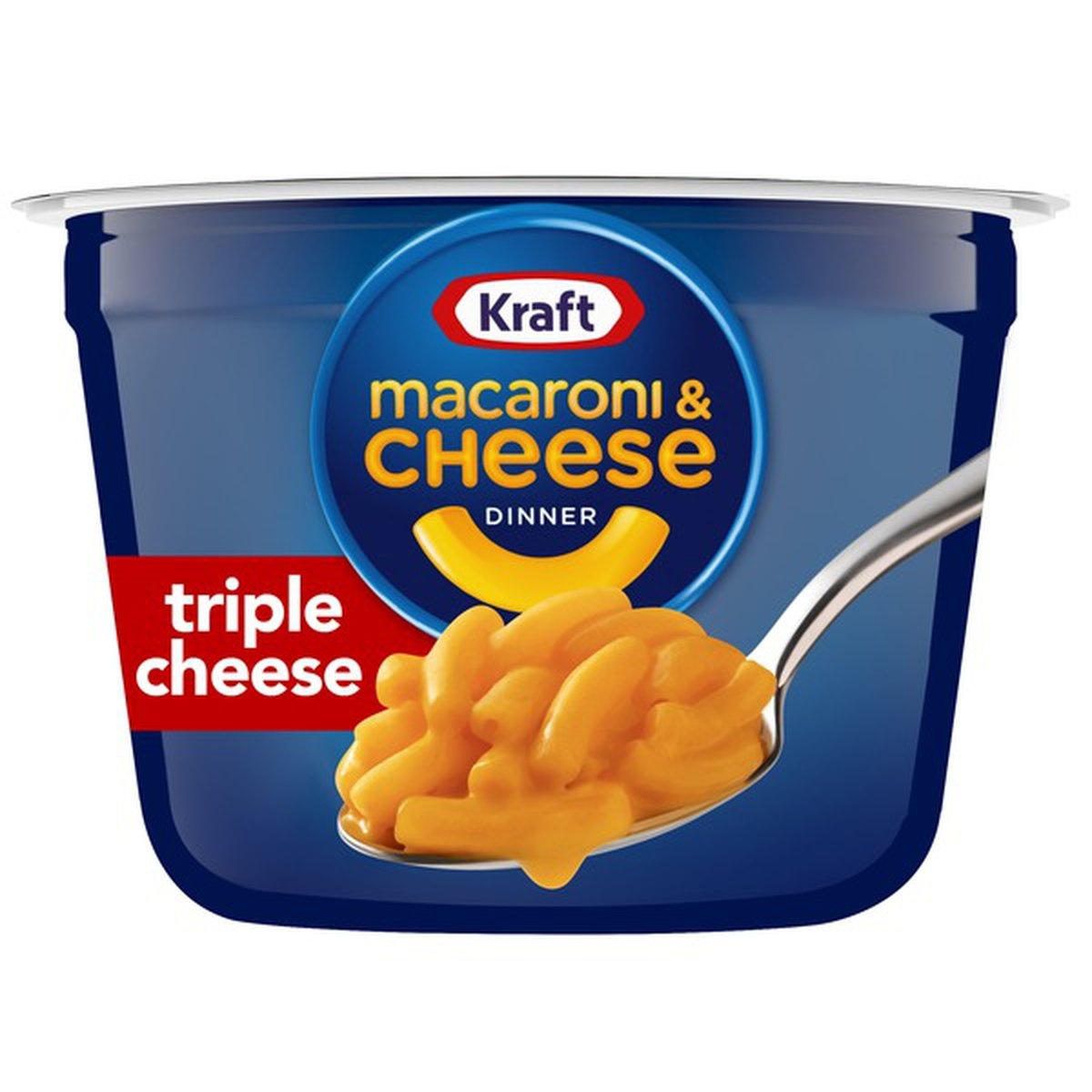 slide 1 of 1, Kraft Triple Cheese Macaroni & Cheese Easy Microwavable Dinner, 2.05 oz