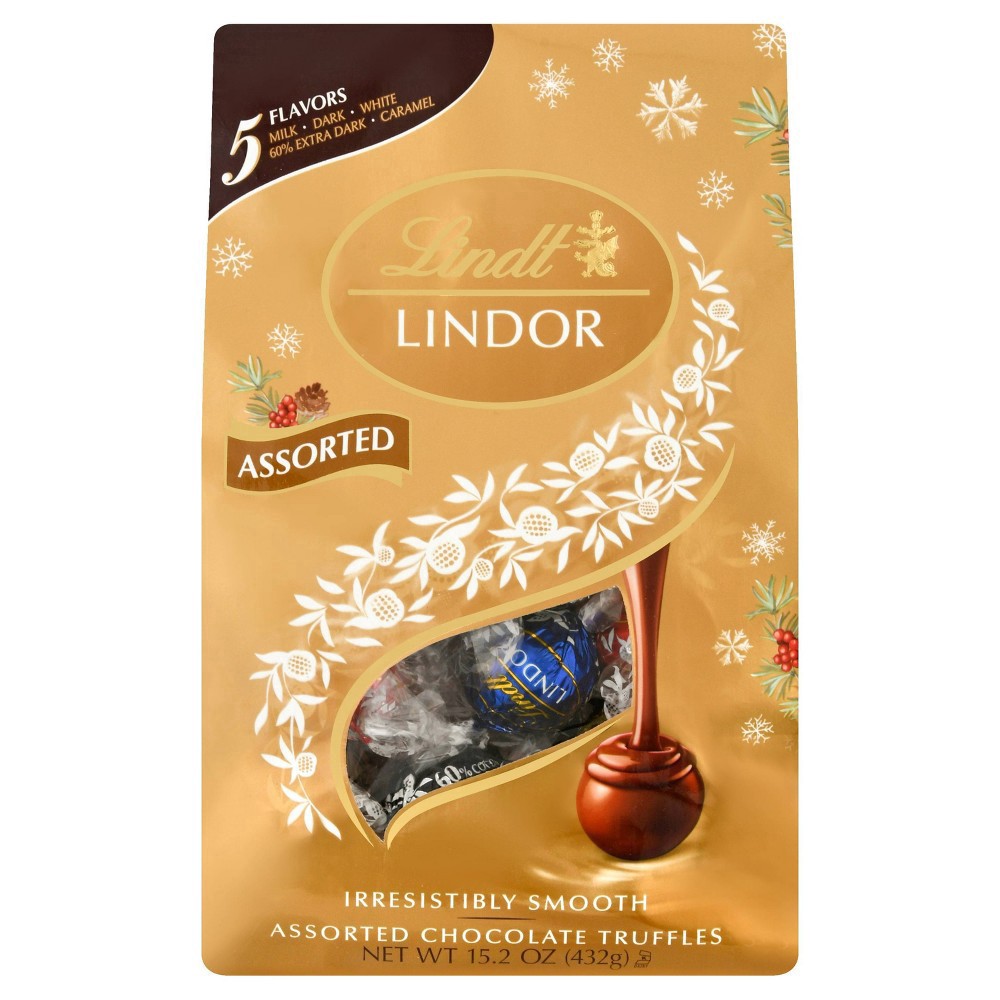 slide 2 of 14, Lindt Lindor Assorted Chocolate Truffles 15.2 oz, 15.2 oz