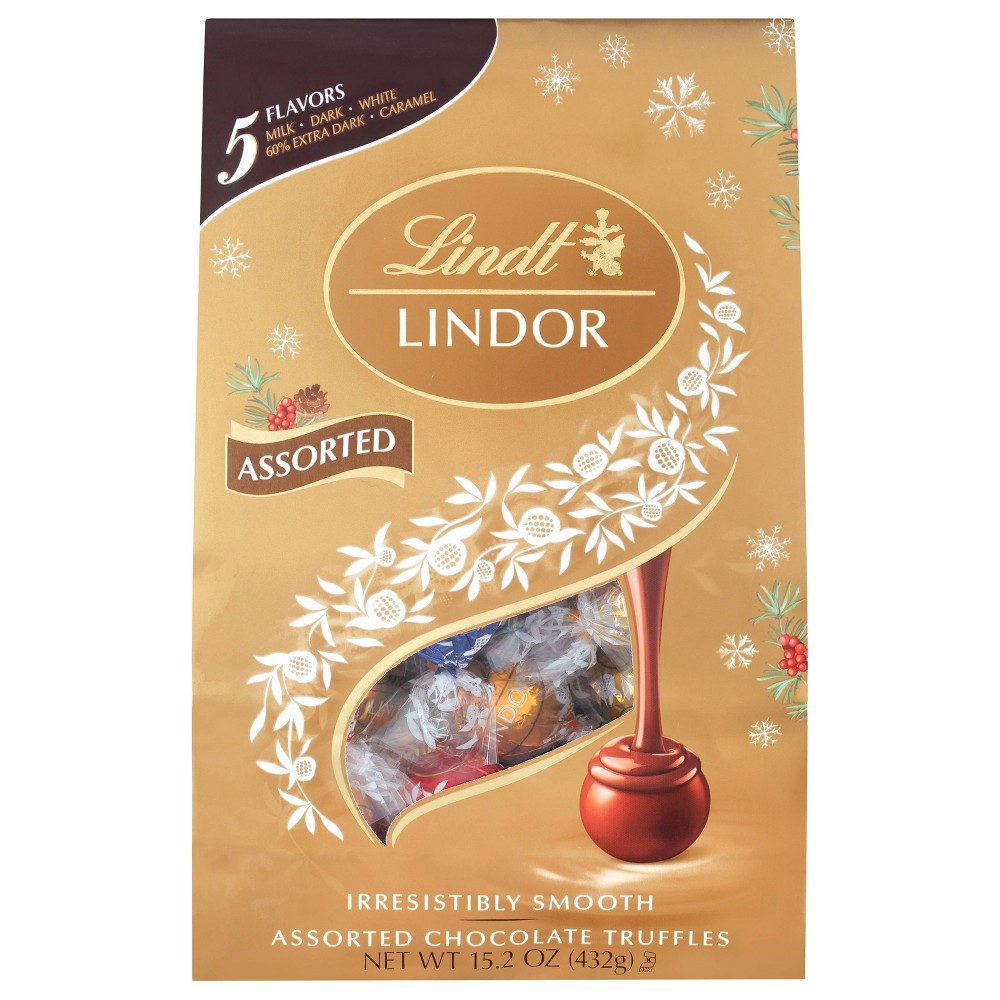 slide 13 of 14, Lindt Lindor Assorted Chocolate Truffles 15.2 oz, 15.2 oz