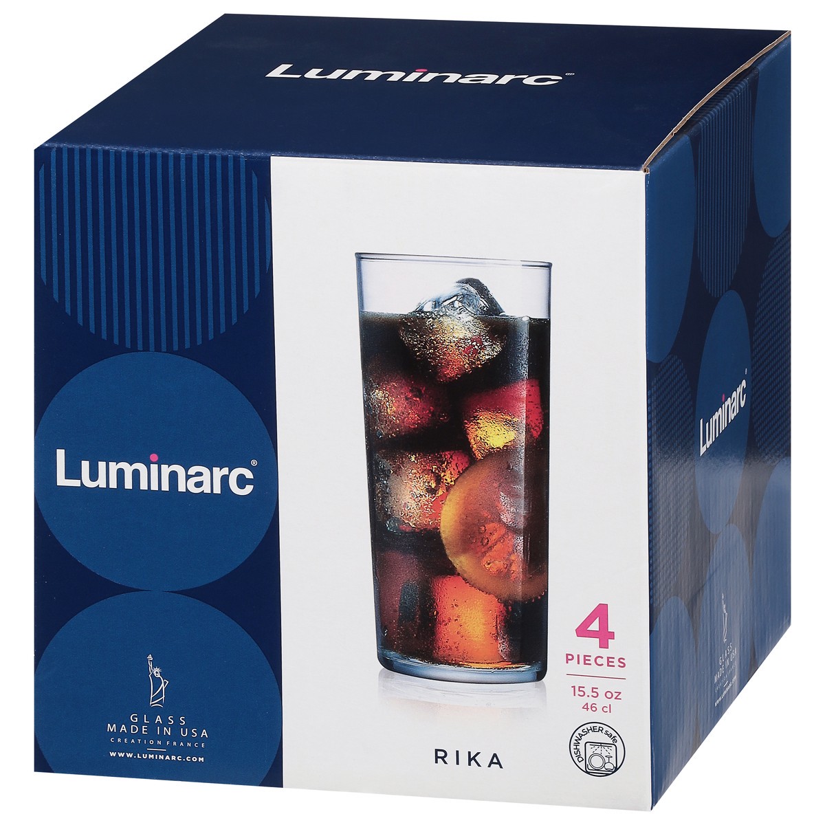 slide 3 of 9, Luminarc 15.5 Ounce Rika 4 ea, 4 ct