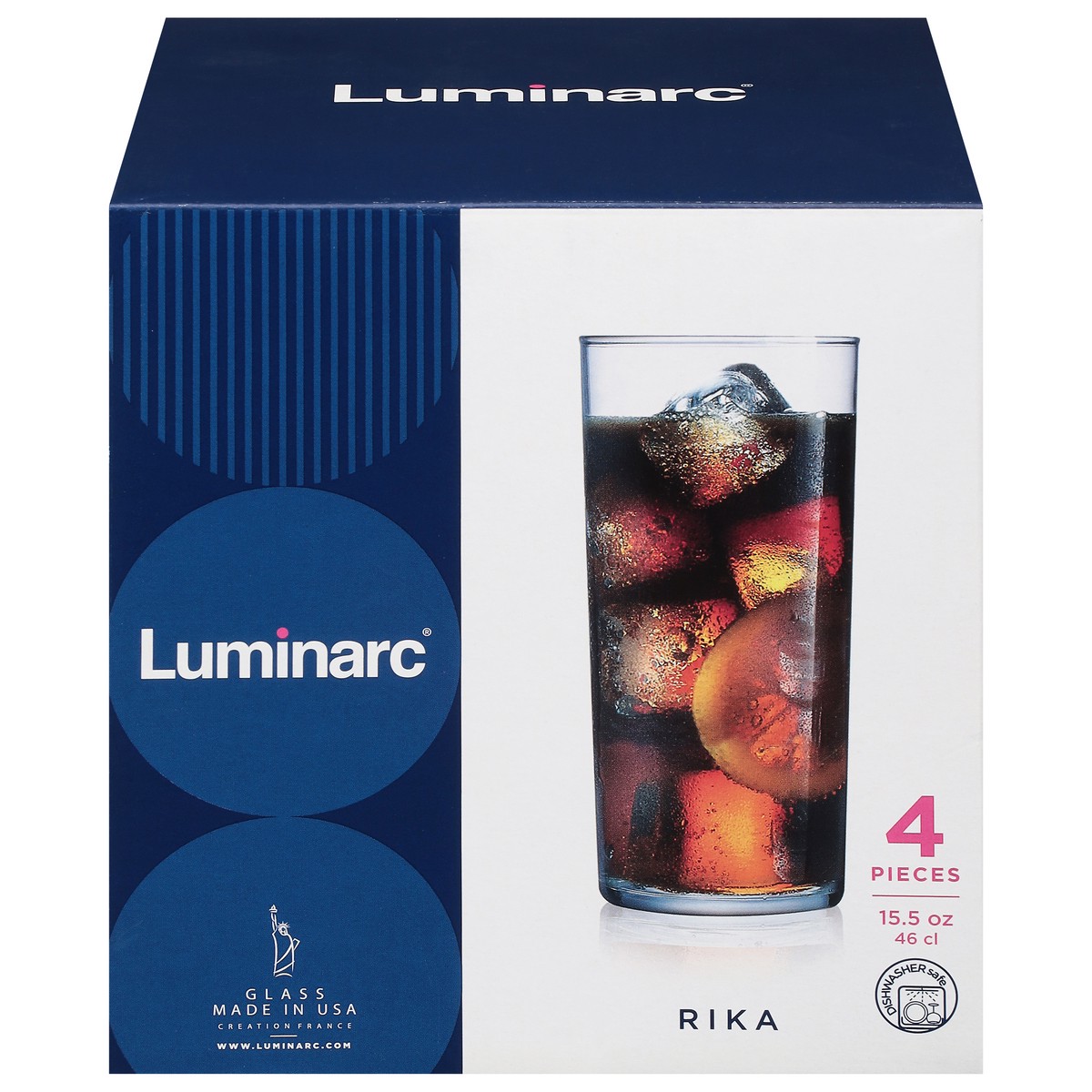 slide 1 of 9, Luminarc 15.5 Ounce Rika 4 ea, 4 ct
