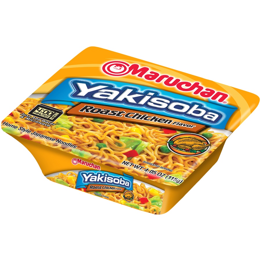 slide 3 of 8, Maruchan Yakisoba Roast Chicken Flavor Noodles, 4.05 oz