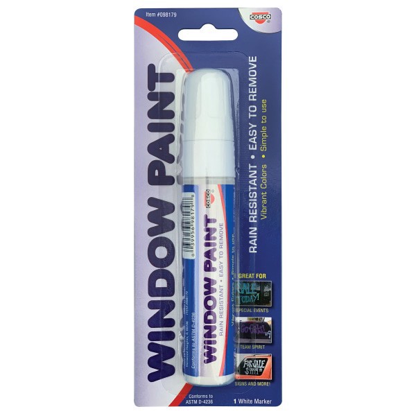 slide 2 of 5, Cosco Window Paint Marker, White, 1 ct