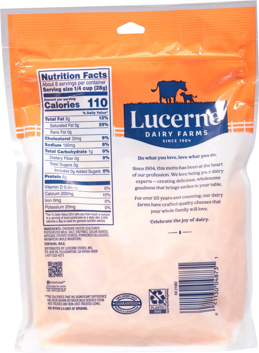 slide 5 of 9, Lucerne Dairy Farms Lucerne Cheese Cheddar Yellow Shred, 1 ct