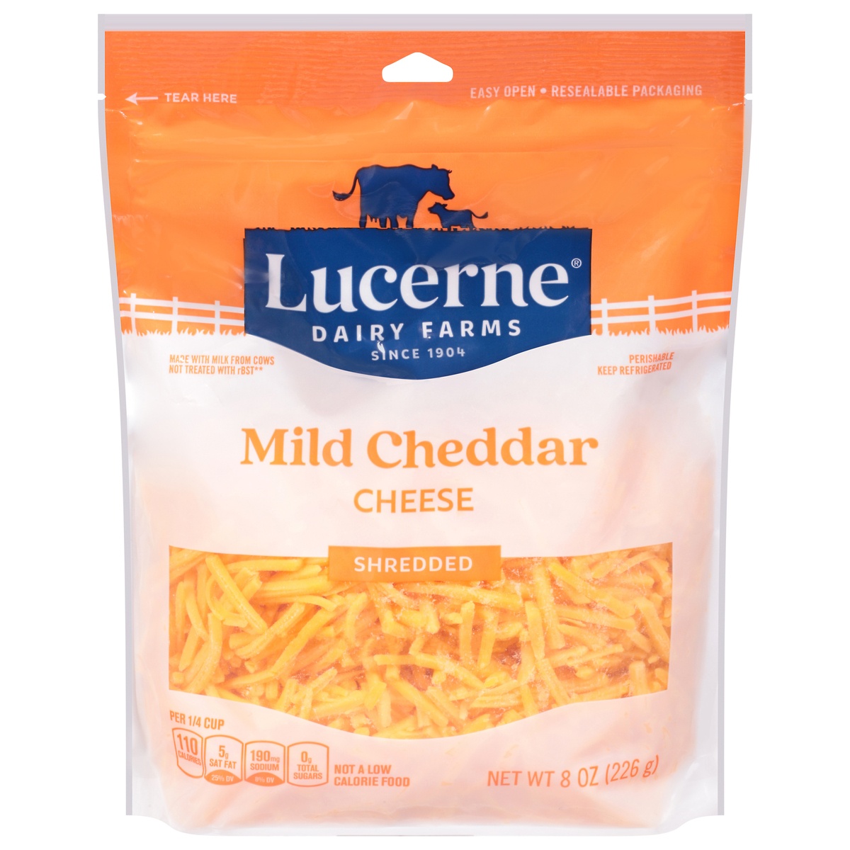 Lucerne Dairy Farms Lucerne Cheese Yellow Cheddar Shredded- 8 Oz 8 Oz ...