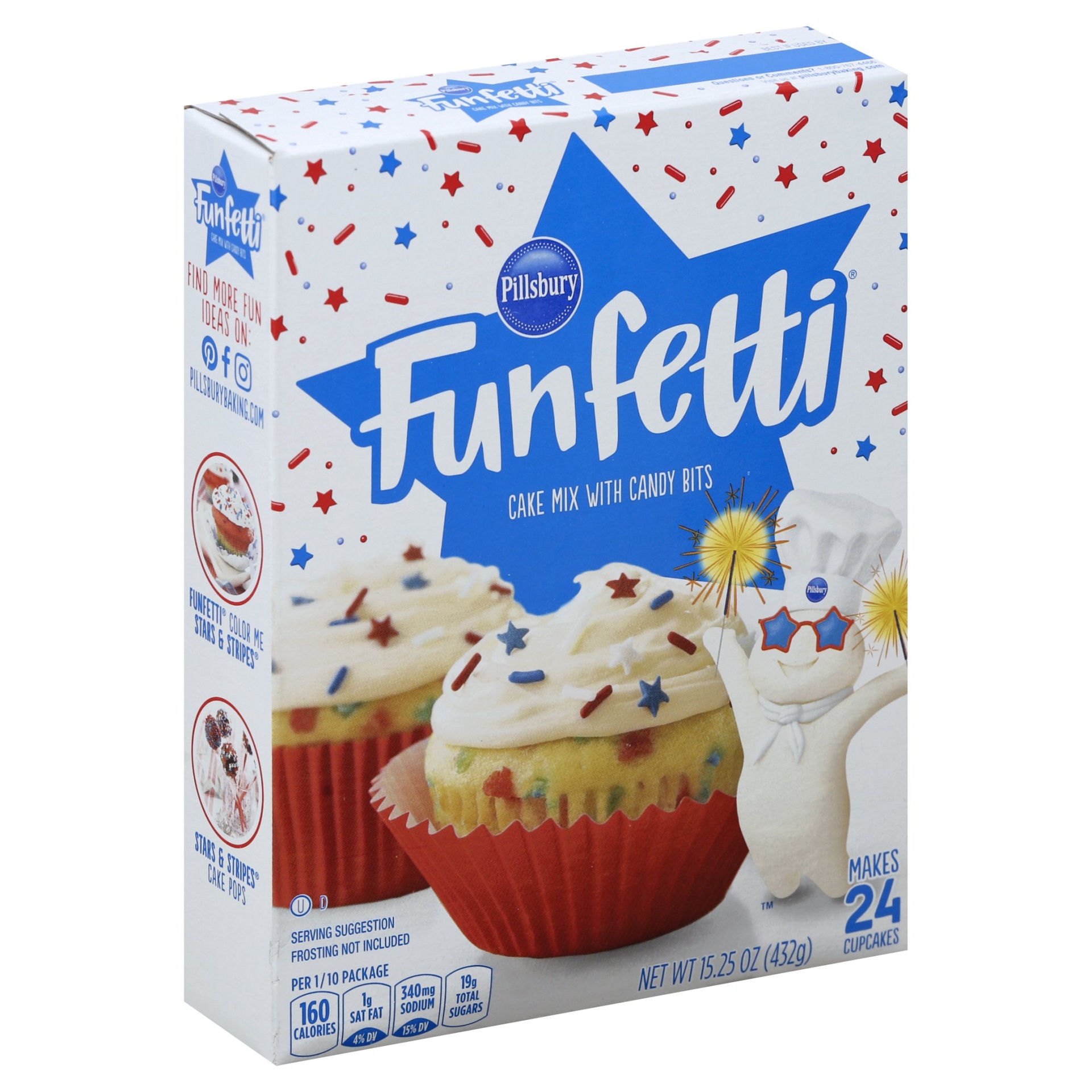 Pillsbury Stars Stripes Funfetti Cake Mix 15.25 oz | Shipt