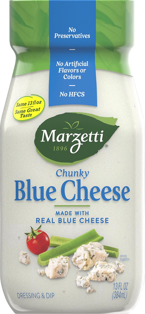 slide 3 of 9, Marzetti Dressing & Dip, Blue Cheese, Chunky, 13 fl oz