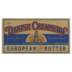 Danish Creamery Euro Style Unsalted 8 oz WIS