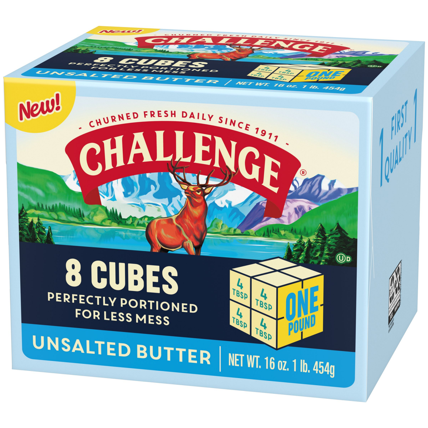slide 2 of 3, Challenge Butter Cubes Unsalted, 8 ct