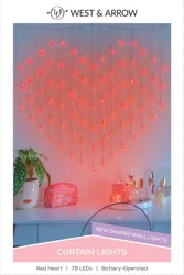 Heart Shape LED Curtain Lights