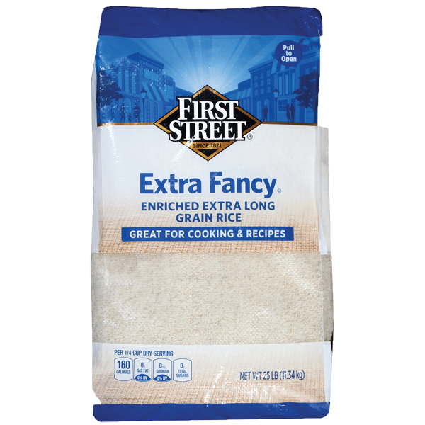 slide 1 of 1, First Street Long Grain Rice, 25 lb