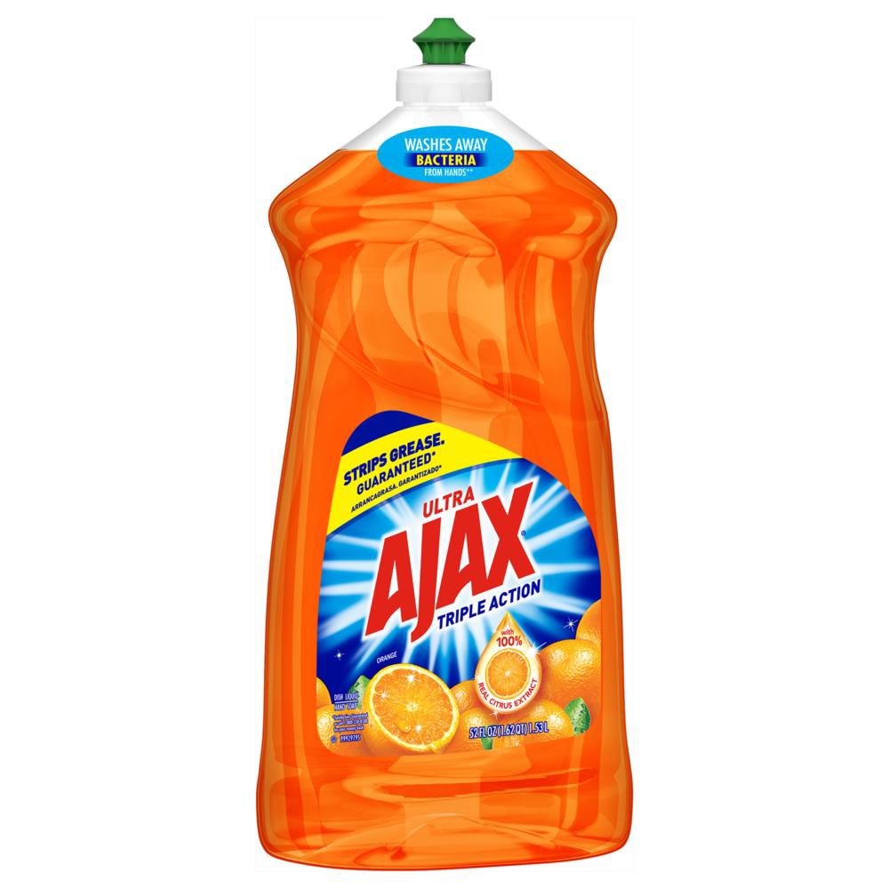 slide 3 of 4, Ajax Triple Action Orange Liquid Dish Soap, 52 fl oz