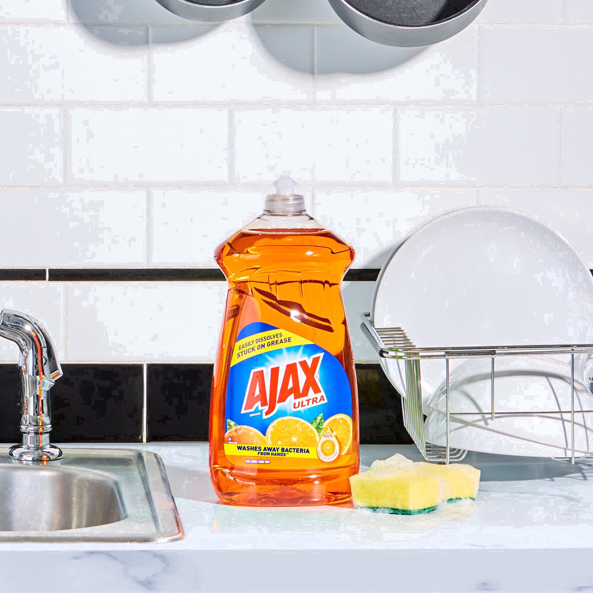 slide 59 of 104, Ajax Triple Action Orange Liquid Dish Soap, 52 fl oz