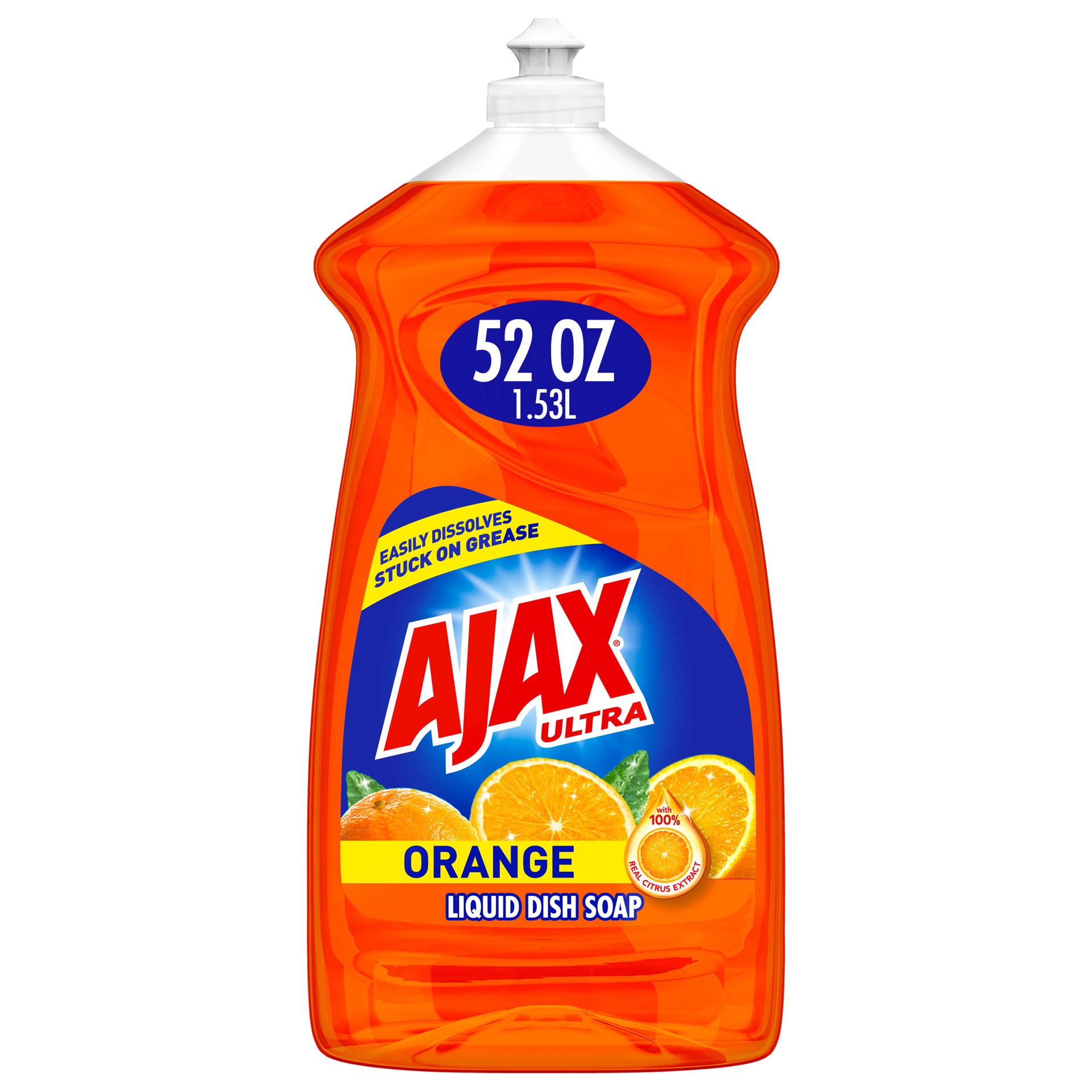 slide 1 of 104, Ajax Ultra Triple Action Liquid Dish Soap, Orange Scent - 52 Fluid Ounce, 52 fl oz