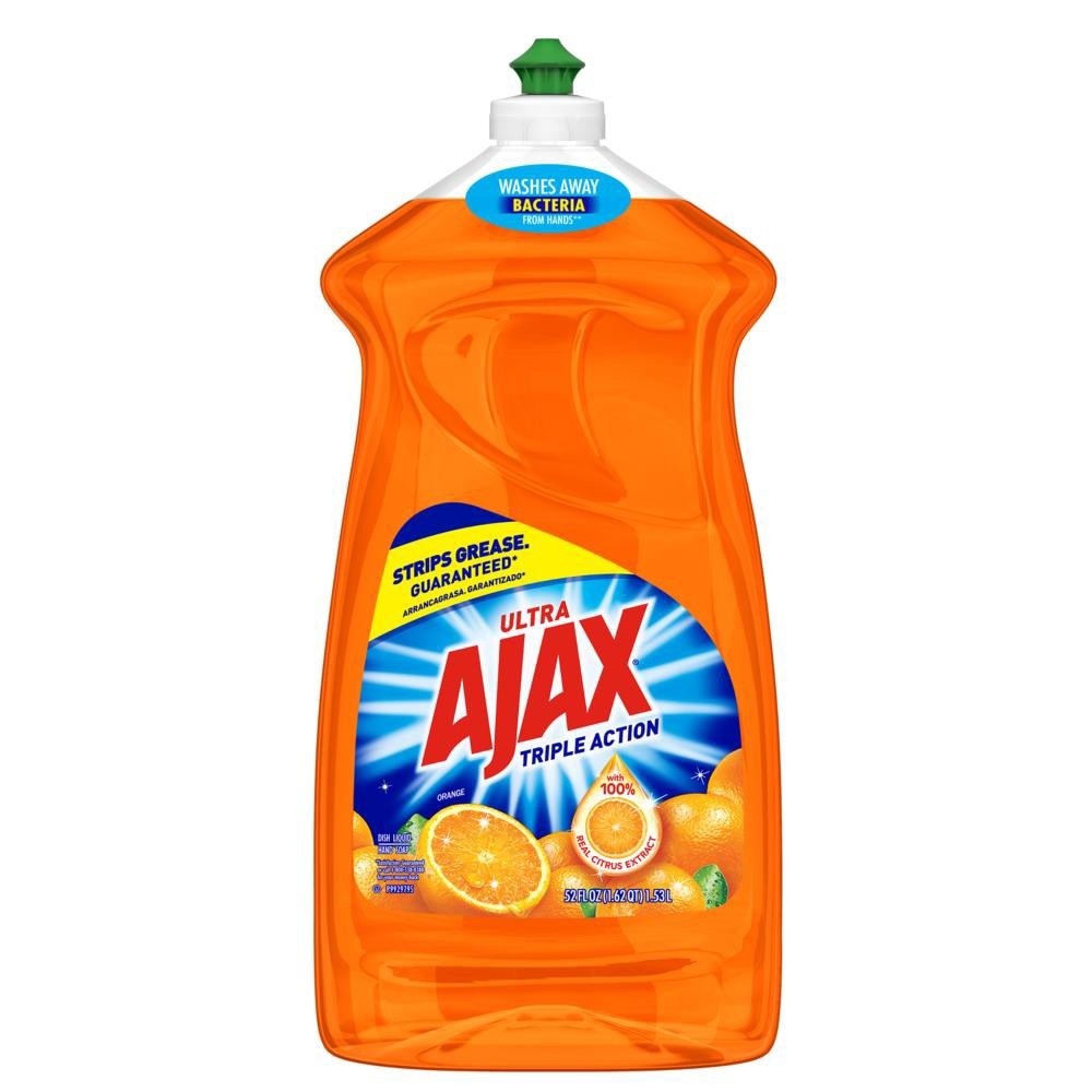 slide 1 of 4, Ajax Triple Action Orange Liquid Dish Soap, 52 fl oz