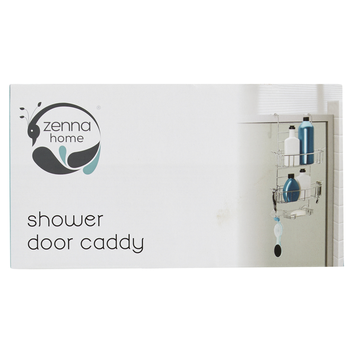 slide 13 of 29, Zenna Home Over-the-Shower Door Caddy, Chrome, 1 ct