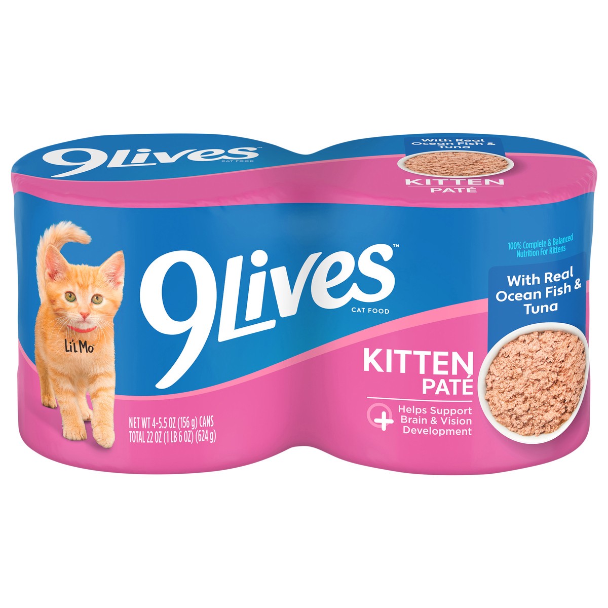 slide 4 of 4, 9Lives Kitten Meaty Pate Canned Food, 22 oz