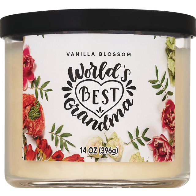 slide 1 of 1, 14Oz 3 Wicks Best Grandma Vanilla, 14 oz