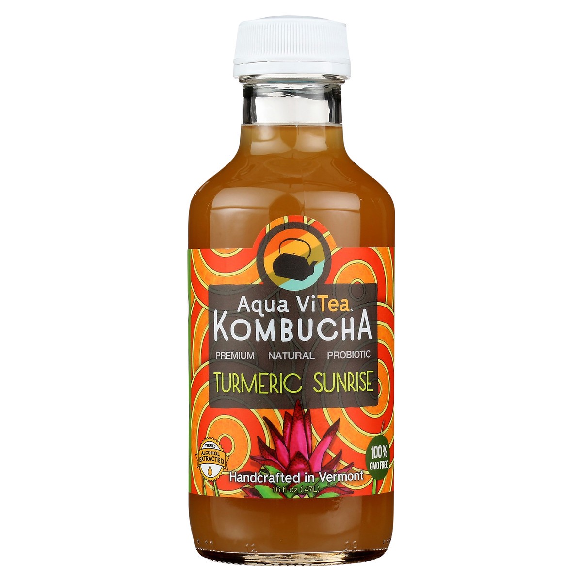 slide 2 of 10, Aqua ViTea Turmeric Sunrise Kombucha- 16 fl oz, 16 fl oz