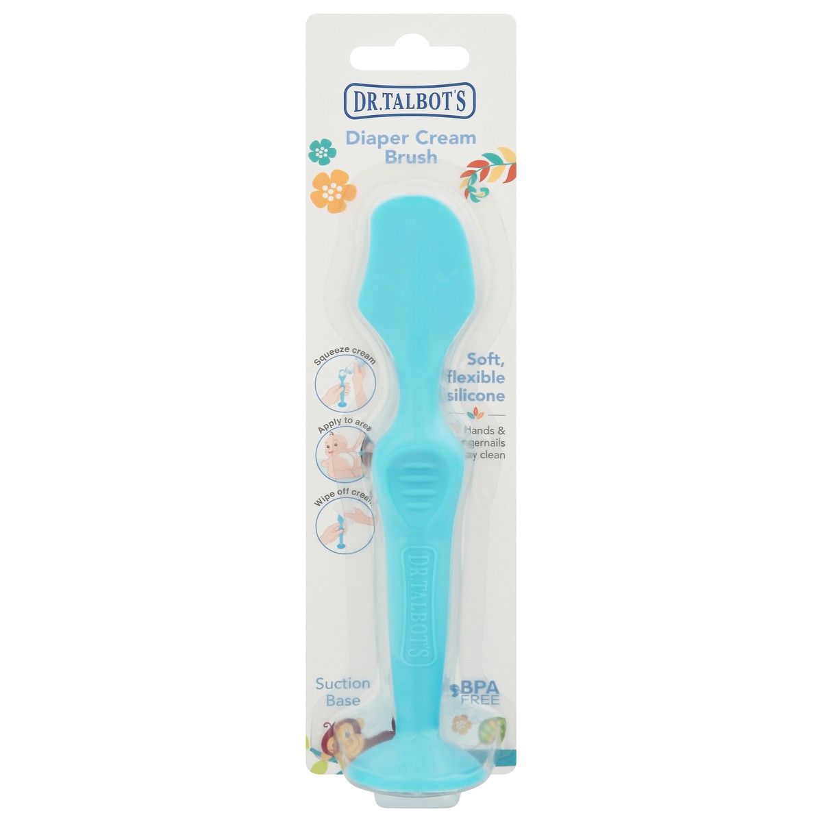 slide 1 of 9, Dr. Talbot's Silicone Suction Base Diaper Cream Brush 1 ea, 1 ct