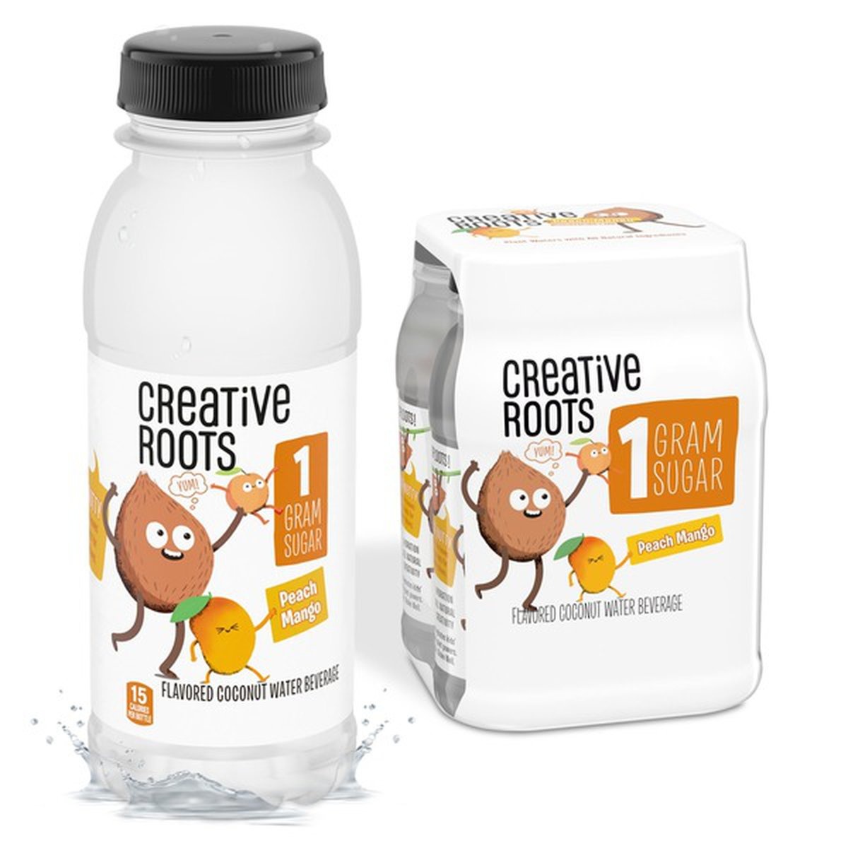 slide 1 of 1, Creative Roots Peach Mango Naturally Flavored Coconut Water Beverage, 34 fl oz