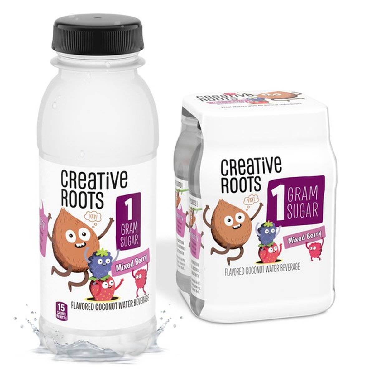 slide 1 of 1, Creative Roots Mixed Berry Naturally Flavored Coconut Water Beverage, 34 fl oz