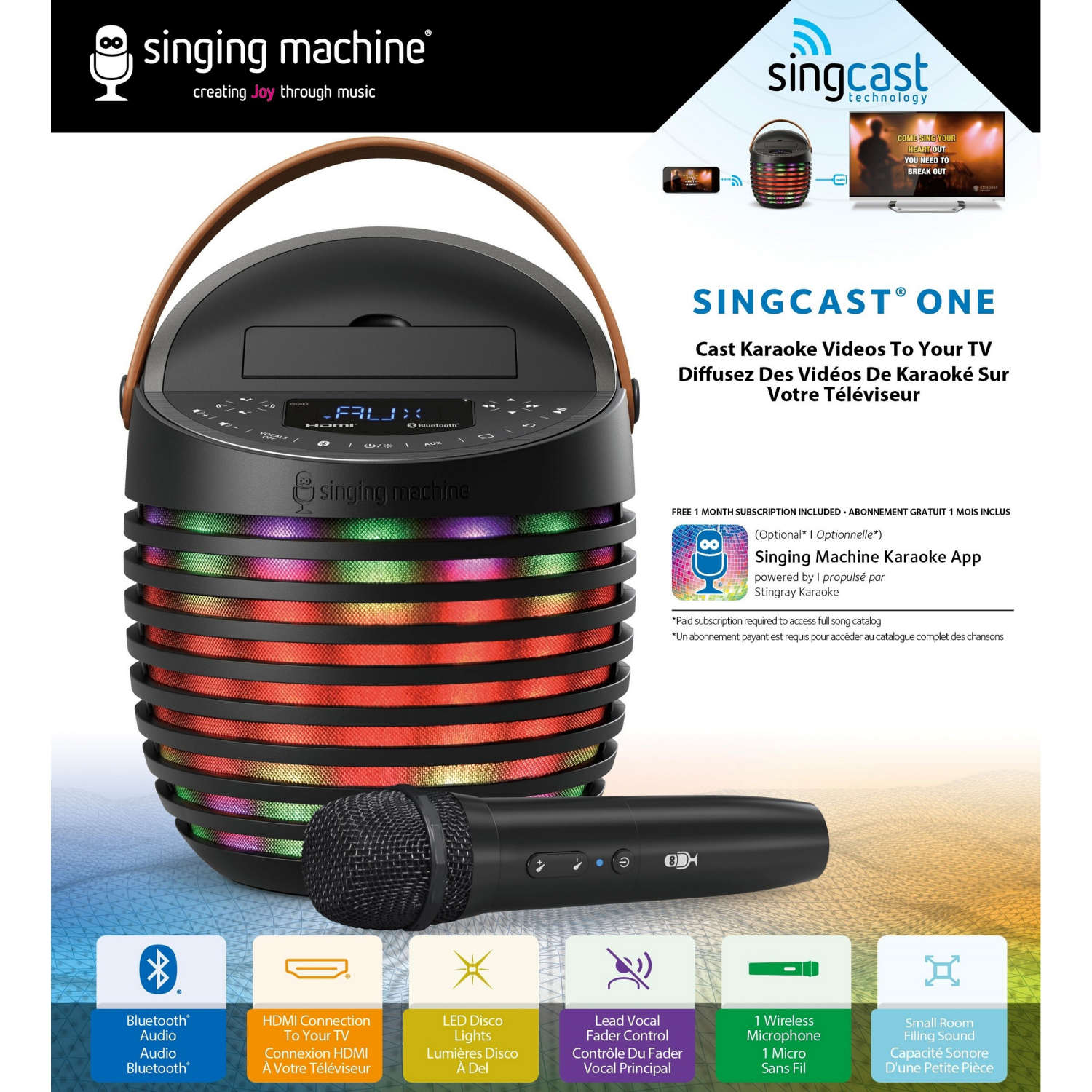 slide 6 of 7, Singing Machine Singcast One Karaoke, 1 ct