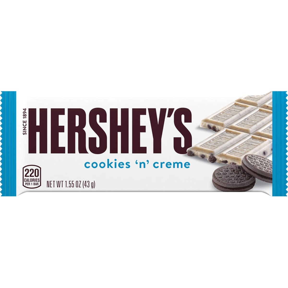 slide 1 of 1, Hershey's Candy Bar, Cookies N Cream, 1.55 oz