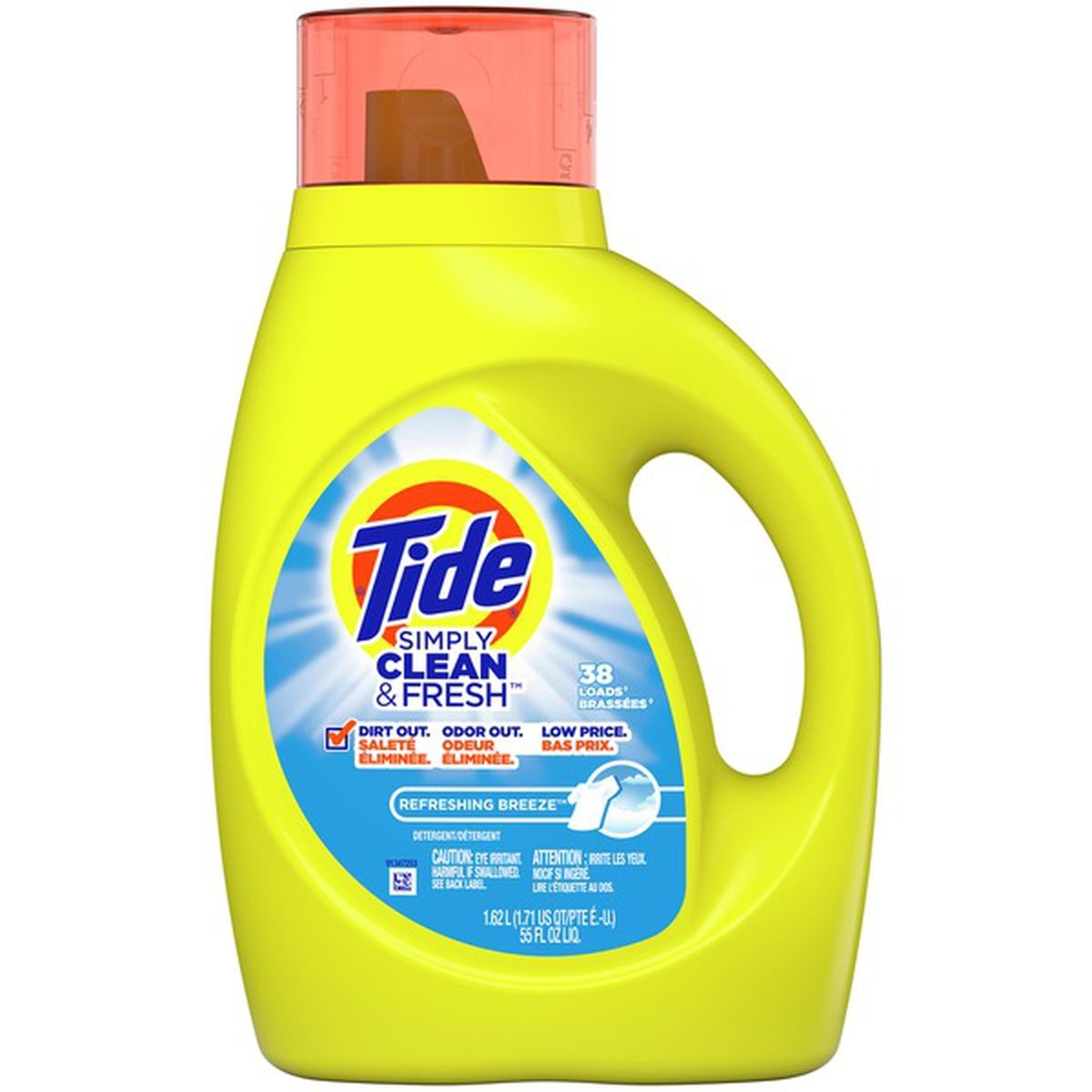 Tide Simply Clean & Fresh Liquid Laundry Detergent, Refreshing Breeze