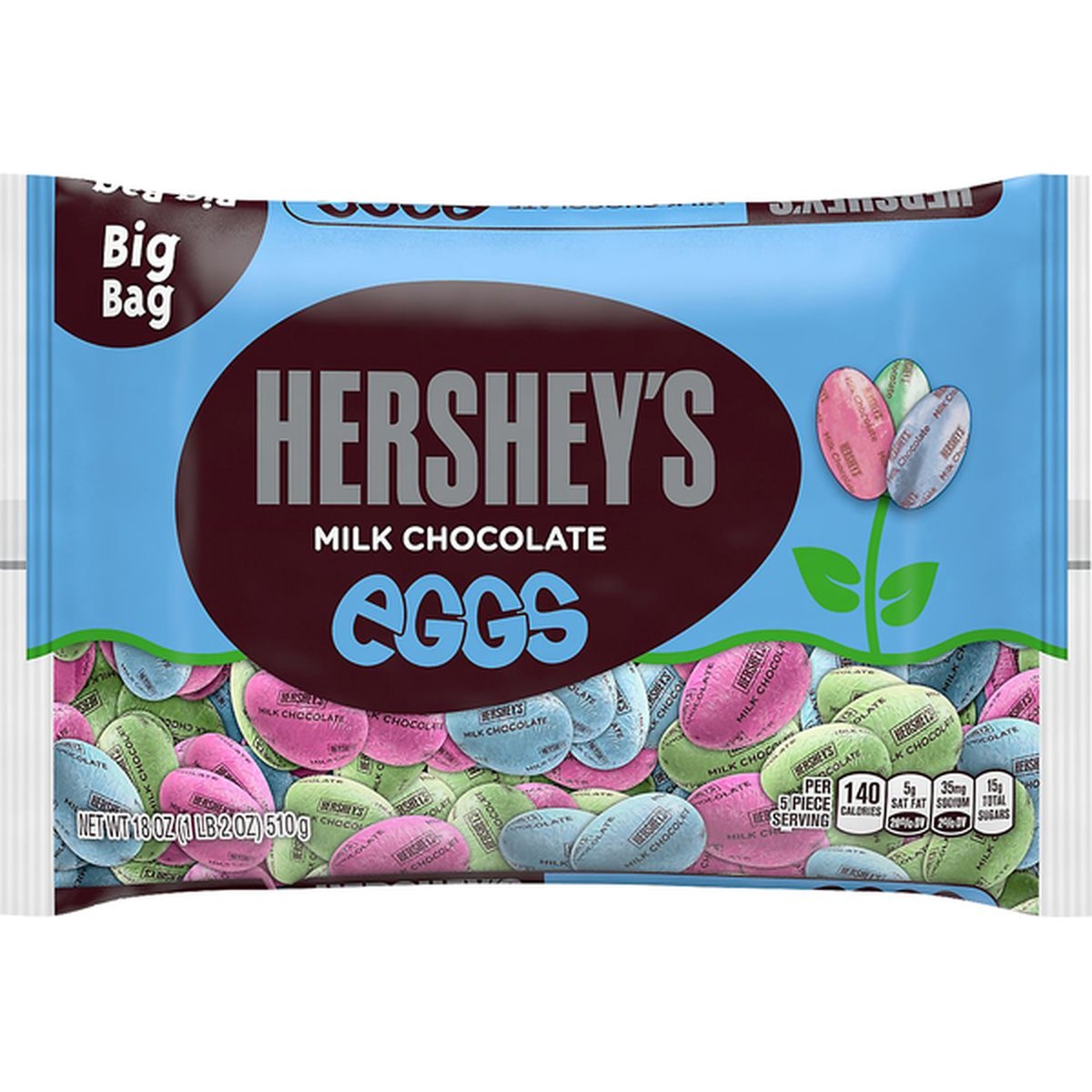 slide 1 of 1, Hershey's Eggs, Milk Chocolate, Big Bag, 18 oz