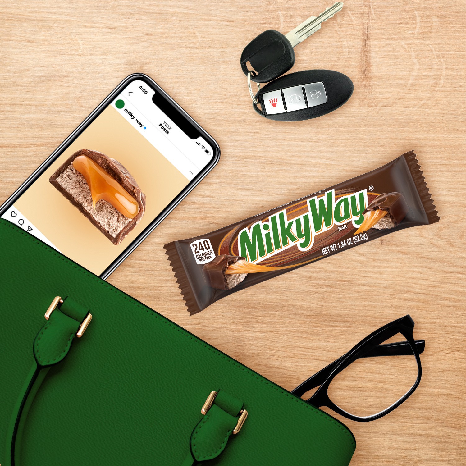 slide 4 of 8, Milky Way Us MILKY WAY Milk Chocolate Candy Bar, Full Size, 1.84 oz Bar, 1.84 oz