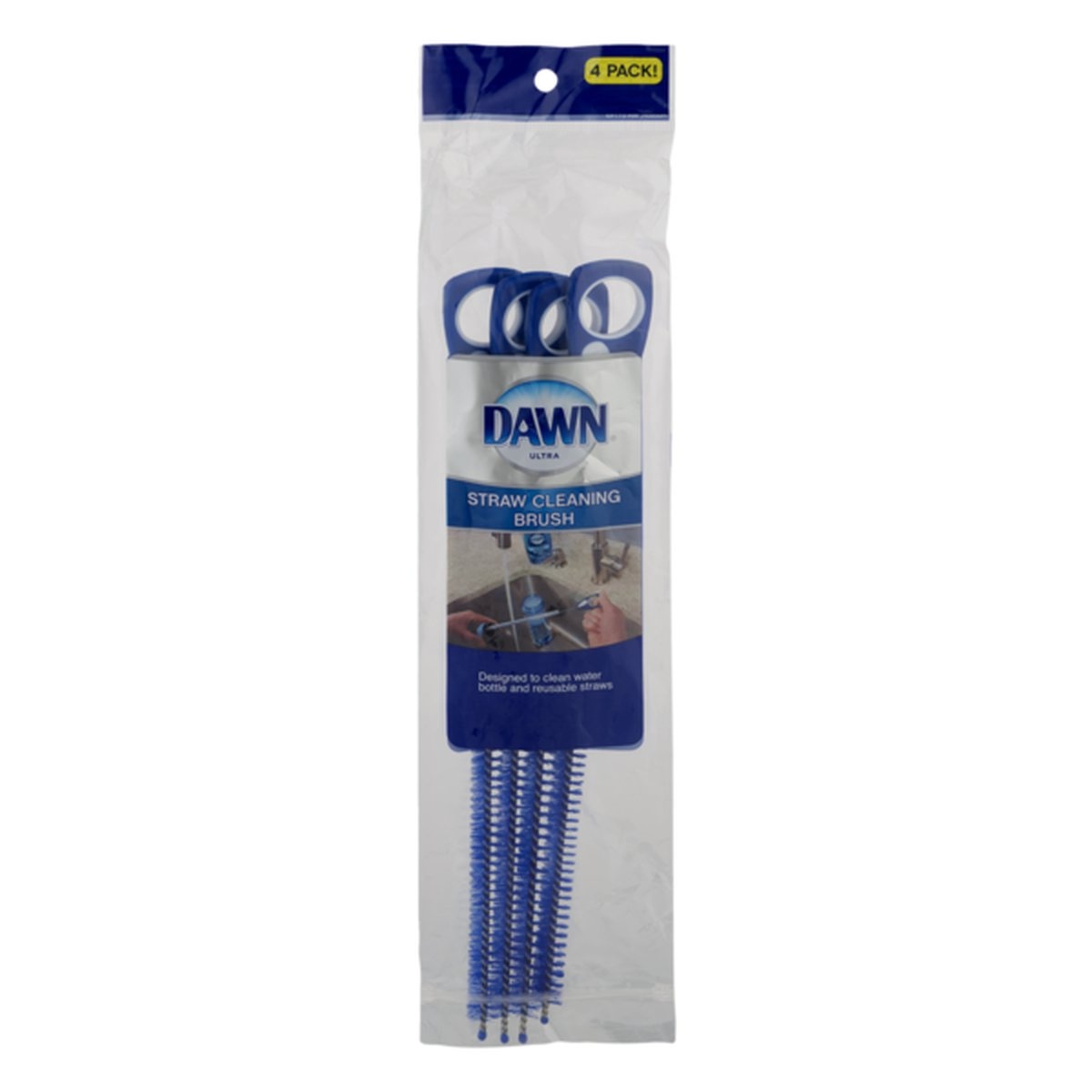 slide 1 of 1, Dawn Ultra Straw Cleaning Brush, 4 ct