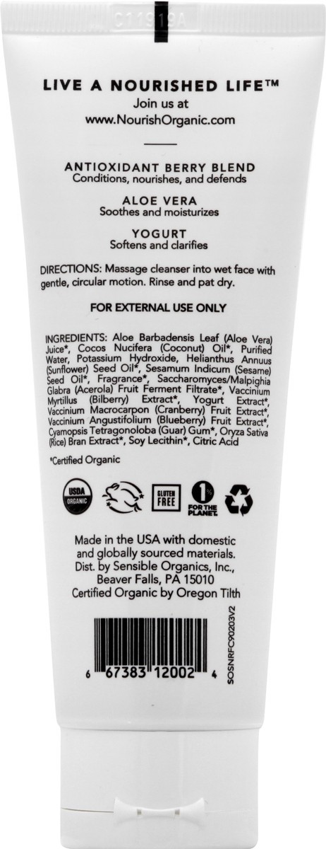 slide 3 of 7, Nourish Organic Face Cleanser 4 oz, 4 oz