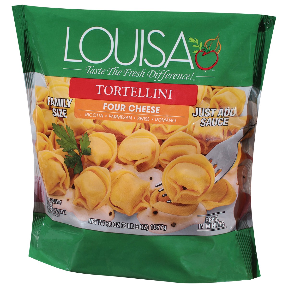 slide 12 of 13, Louisa Four Cheese Tortellini Family Size 38 oz, 38 oz