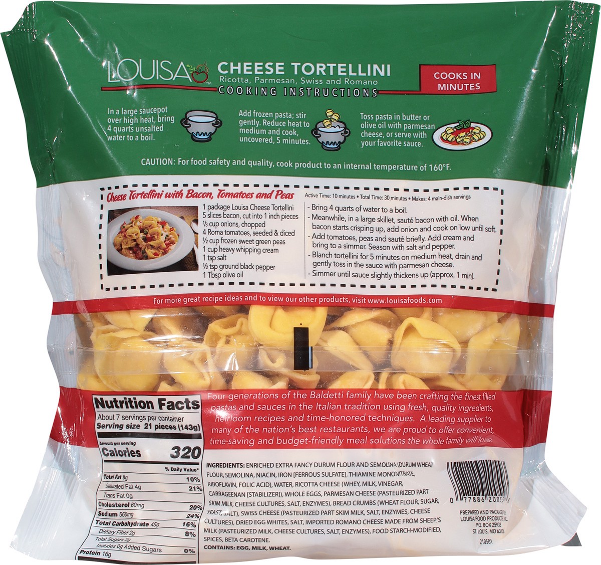 slide 4 of 13, Louisa Four Cheese Tortellini Family Size 38 oz, 38 oz