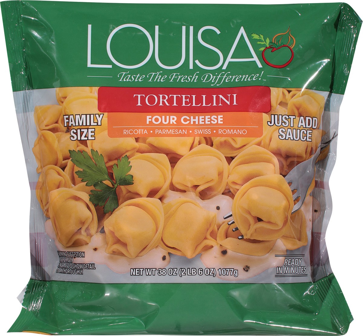 slide 5 of 13, Louisa Four Cheese Tortellini Family Size 38 oz, 38 oz