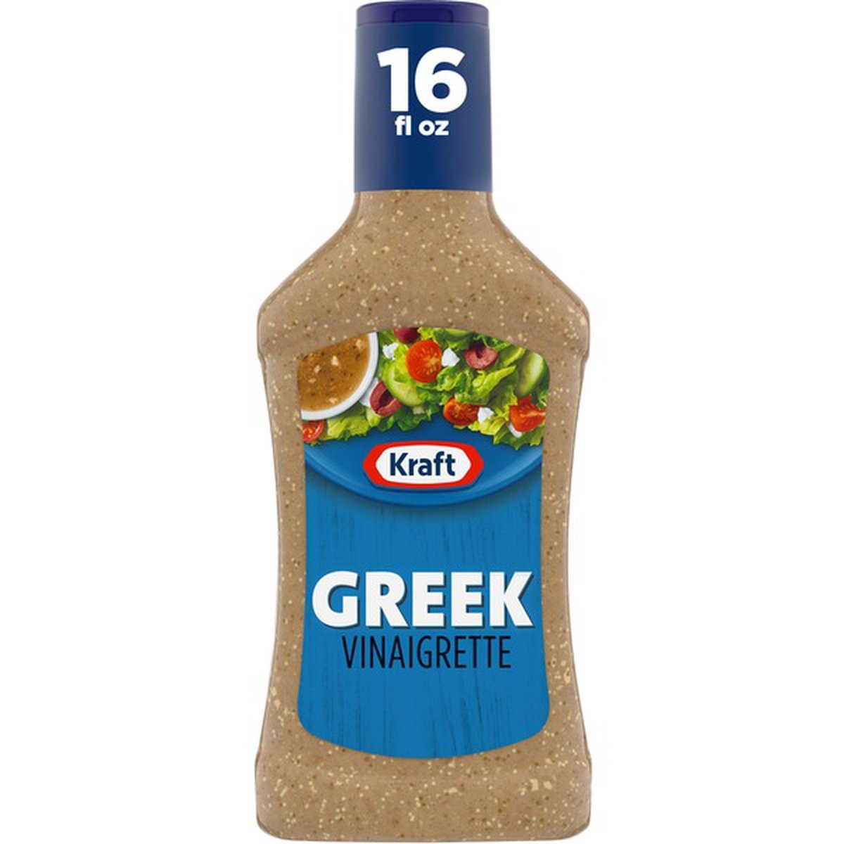 slide 1 of 1, Kraft Greek Vinaigrette Salad Dressing, 16 fl oz