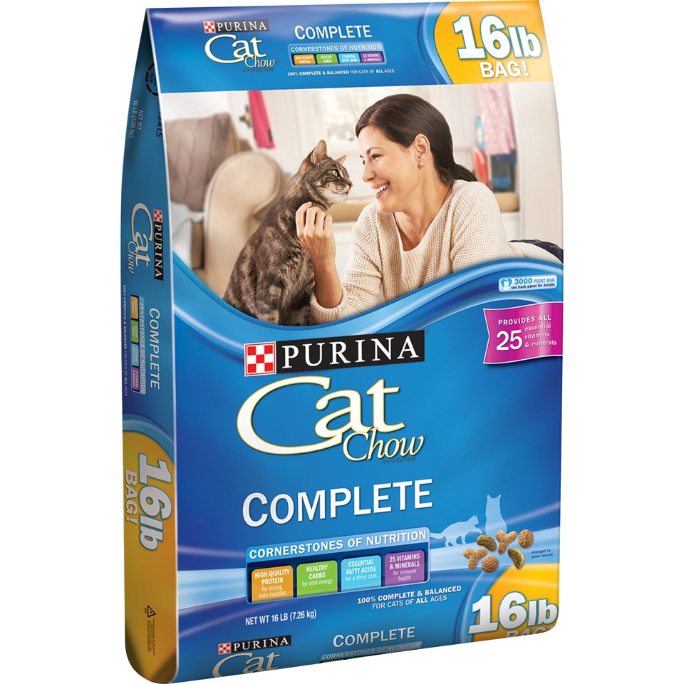 slide 3 of 9, Cat Chow Cat Food, Complete, 16 lb